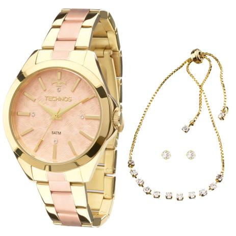 Kit Relogio Technos Feminino Elegance Ladies 2039bi/k5t Menor preço em Kit Relogio Technos Feminino Elegance Ladies 2039bi/k5t