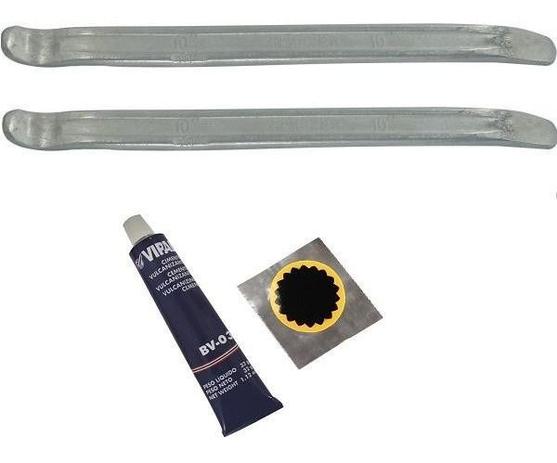 Kit Reparo Câmara De Ar De Motos - 2 Espatulas + 1 Cola + R 01 - 5 Unidades + R 02 -5 Unidades - Villuz Menor preço em Kit Reparo Câmara De Ar De Motos - 2 Espatulas + 1 Cola + R 01 - 5 Unidades + R 02 -5 Unidades - Villuz
