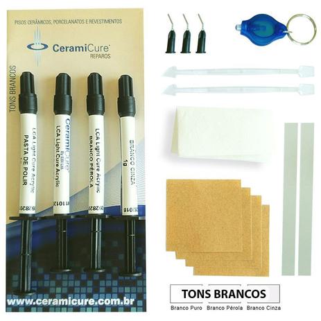Kit Reparo Piso Ceramicure Tons Branco + Tons Marrom Menor preço em Kit Reparo Piso Ceramicure Tons Branco + Tons Marrom
