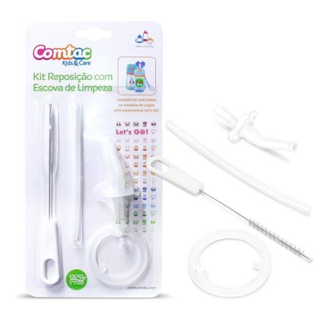 Kit Reposição com Escova de limpeza - Compatível com os Copos da Linha Lets Go - Comtac Kids Menor preço em Kit Reposição com Escova de limpeza - Compatível com os Copos da Linha Lets Go - Comtac Kids
