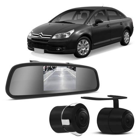 Kit Retrovisor Interno LCD 4.3 Polegadas com Câmera de Ré Colorida 2 em 1 Citroen C3 Hatch C4 Pallas - Prime Menor preço em Kit Retrovisor Interno LCD 4.3 Polegadas com Câmera de Ré Colorida 2 em 1 Citroen C3 Hatch C4 Pallas - Prime
