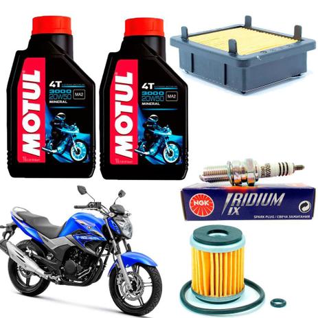 Kit Revisão Fazer 250 2016 Filtro Óleo Motul 20W50 Vela Iridium - Motul + vedamotors + ngk Menor preço em Kit Revisão Fazer 250 2016 Filtro Óleo Motul 20W50 Vela Iridium - Motul + vedamotors + ngk