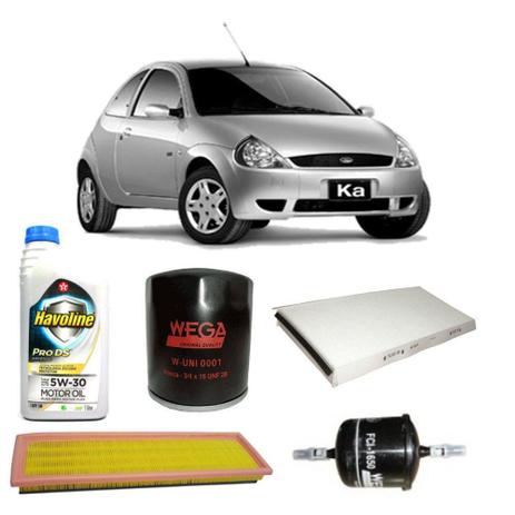Kit Revisão Ford Ka 1.0 8v 1999 a 2007 - Wega e havoline Menor preço em Kit Revisão Ford Ka 1.0 8v 1999 a 2007 - Wega e havoline