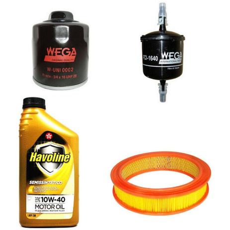 Kit Revisão Gol Parati Saveiro 1.6 8v 1994 Até 1997 - Wega e havoline Menor preço em Kit Revisão Gol Parati Saveiro 1.6 8v 1994 Até 1997 - Wega e havoline