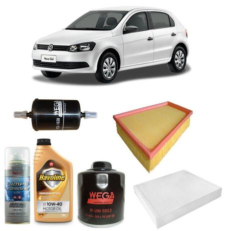 Kit Revisão Gol Voyage 1.6 8v 2008 Fox Crossfox 1.6 8v 2012 - Wega havoline e tecbril Menor preço em Kit Revisão Gol Voyage 1.6 8v 2008 Fox Crossfox 1.6 8v 2012 - Wega havoline e tecbril