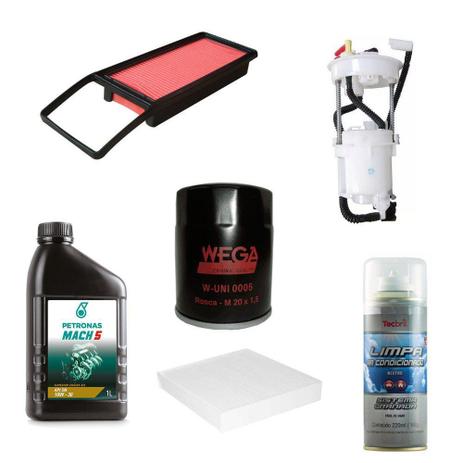 Kit Revisão Honda Fit 1.4 8v Gasolina 2003 a 2008 - Wega e petronas e tecbril Menor preço em Kit Revisão Honda Fit 1.4 8v Gasolina 2003 a 2008 - Wega e petronas e tecbril