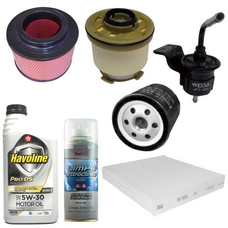 Kit Revisão Toyota Hilux 2.5 3.0 Turbo Diesel 2012 Em diante - Wega havoline e tecbril Menor preço em Kit Revisão Toyota Hilux 2.5 3.0 Turbo Diesel 2012 Em diante - Wega havoline e tecbril
