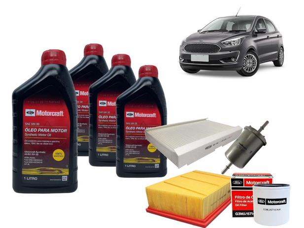 Kit Revisão Troca Oleo Filtros Ka 1.0 3CC 2014 2015 2016 2017 2018 2019 2020 5W30 - FORD Menor preço em Kit Revisão Troca Oleo Filtros Ka 1.0 3CC 2014 2015 2016 2017 2018 2019 2020 5W30 - FORD