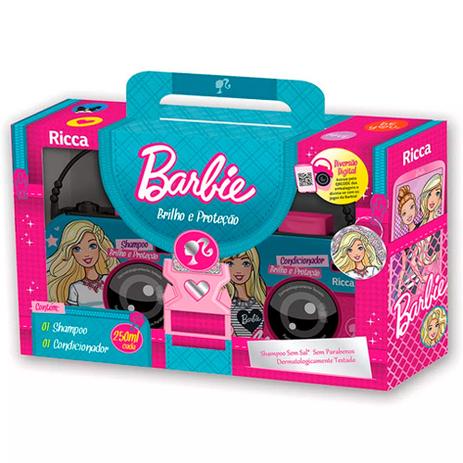 Kit Ricca Barbie Brilho e Proteção Shampoo + Condicionador 250ml Menor preço em Kit Ricca Barbie Brilho e Proteção Shampoo + Condicionador 250ml