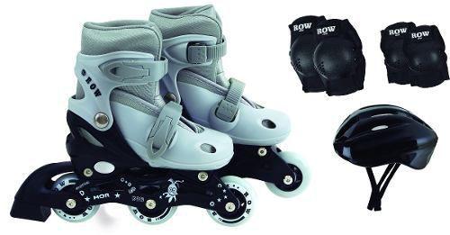 Kit Roller Patins Infantil Cinza T( 31 A 34 ) E Acessórios - Mor Menor preço em Kit Roller Patins Infantil Cinza T( 31 A 34 ) E Acessórios - Mor
