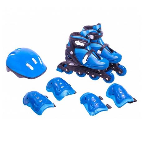 Kit Roller Radical 4 itens Azul Bel Sports Menor preço em Kit Roller Radical 4 itens Azul Bel Sports