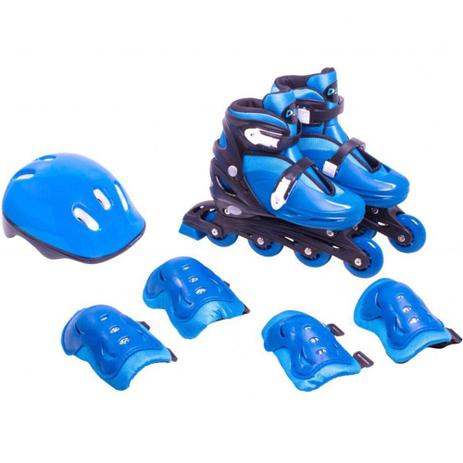 Kit Roller Radical M Azul - Bel Sports - Bell Toy Menor preço em Kit Roller Radical M Azul - Bel Sports - Bell Toy