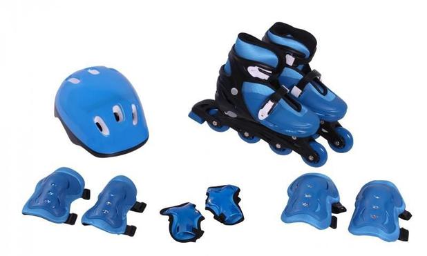 Kit Rollers Patins Radical Ajustável Azul Bel Fix - Belfix importação Menor preço em Kit Rollers Patins Radical Ajustável Azul Bel Fix - Belfix importação