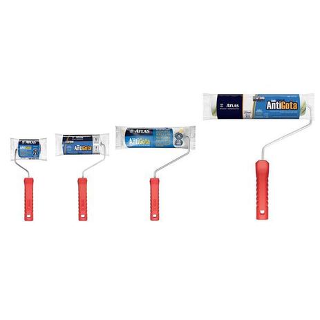 Kit Rolo Antigota Pintura Tinta Parede - 5cm,9cm,15cm, 23cm Atlas Menor preço em Kit Rolo Antigota Pintura Tinta Parede - 5cm,9cm,15cm, 23cm Atlas