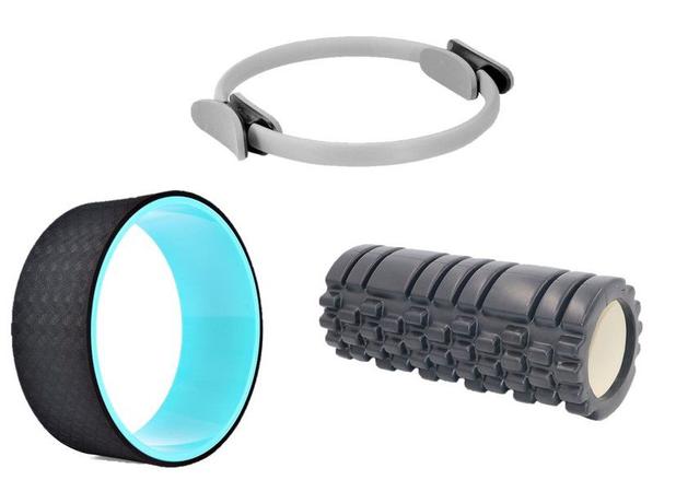 Kit Rolo Liberação Foam Roller Miofascial + Anel de Pilates Yoga tonificador + Roda 32cm Yoga Pilates Flow Circle - Fox fit Menor preço em Kit Rolo Liberação Foam Roller Miofascial + Anel de Pilates Yoga tonificador + Roda 32cm Yoga Pilates Flow Circle - Fox fit