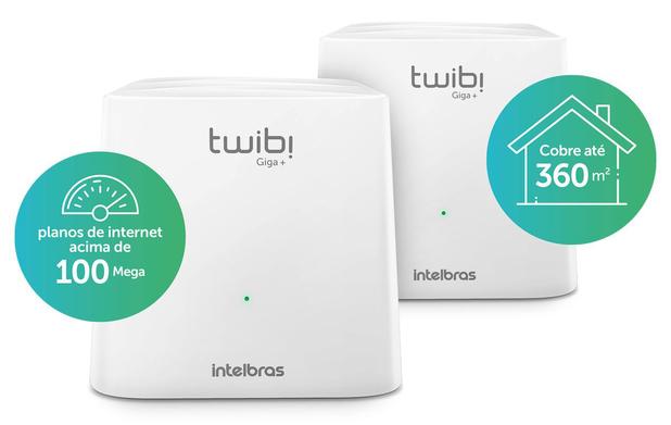 Kit Roteador Mesh Twibi Giga+ Intelbras Menor preço em Kit Roteador Mesh Twibi Giga+ Intelbras