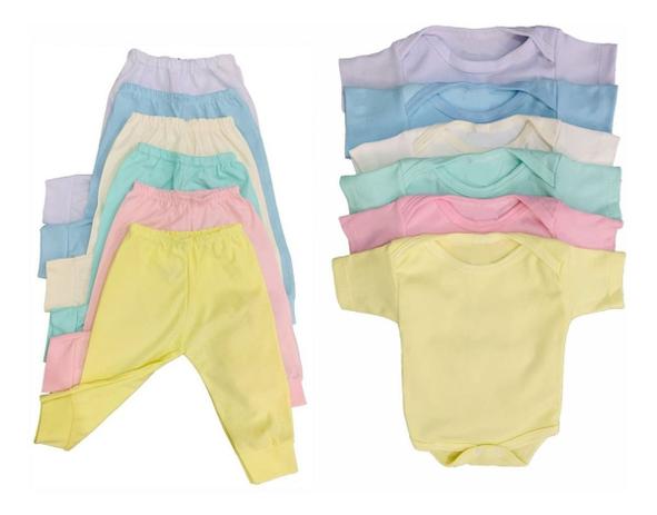 Kit Roupa De Bebe 12 Pecas Body Manga Curta E Mijao Menina Sof Enz Kids Body Para Bebes Magazine Luiza
