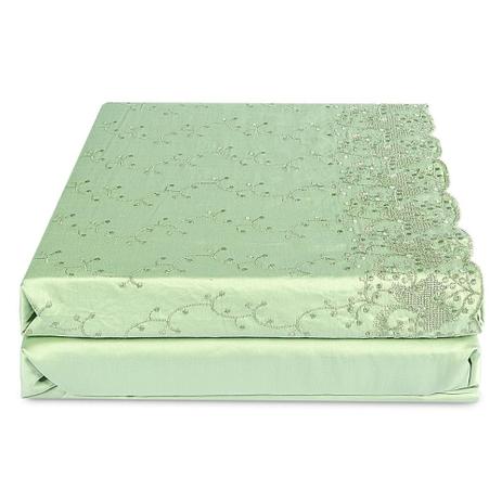 Kit Roupa de Cama 10 Pç QUEEN Percal 300 fios Madison Verde - Juma Menor preço em Kit Roupa de Cama 10 Pç QUEEN Percal 300 fios Madison Verde - Juma