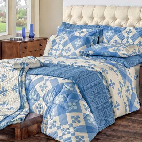 Kit Roupa de Cama 9 Peças QUEEN Diplomata Coimbra - Juma Menor preço em Kit Roupa de Cama 9 Peças QUEEN Diplomata Coimbra - Juma