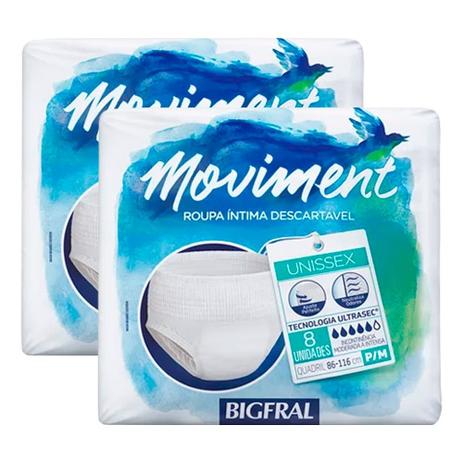 Kit Roupa Íntima Descartável Bigfral Moviment P/M 16 Unidades é boa?
