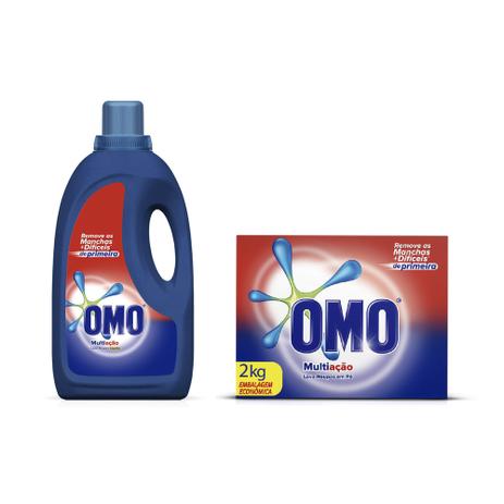 Kit Sabão Líquido Omo 5L + Sabão em Pó 2KG Menor preço em Kit Sabão Líquido Omo 5L + Sabão em Pó 2KG