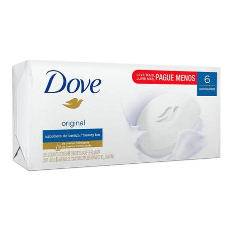 Kit Sabonete Dove Branco com 6 Unidades Menor preço em Kit Sabonete Dove Branco com 6 Unidades