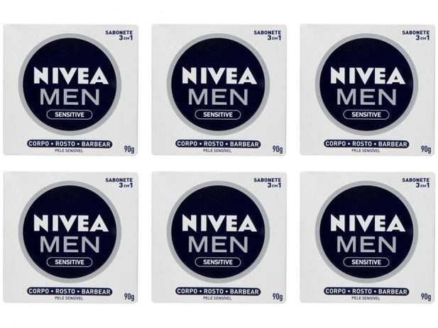 Kit Sabonete em Barra Nivea Men Sensitive 90g - 6 Unidades é ruim? Kit Sabonete em Barra Nivea Men Sensitive 90g - 6 Unidades é boa?