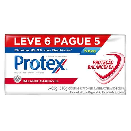 Kit Sabonete em Barra Protex Balance Saudável 85g Leve 6 Pague 5 Menor preço em Kit Sabonete em Barra Protex Balance Saudável 85g Leve 6 Pague 5