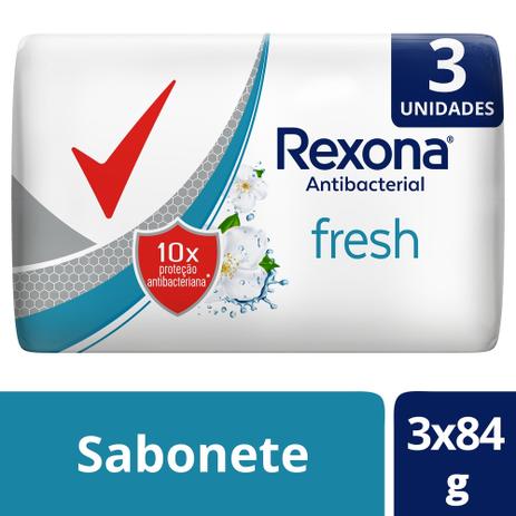 Kit Sabonete em Barra Rexona Antibacterial Fresh 84g 3 Unidades Menor preço em Kit Sabonete em Barra Rexona Antibacterial Fresh 84g 3 Unidades