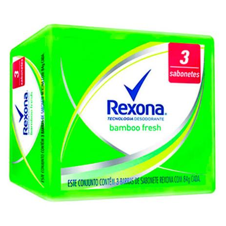 Kit Sabonete em Barra Rexona Bamboo Fresh 84g 3 Unidades Menor preço em Kit Sabonete em Barra Rexona Bamboo Fresh 84g 3 Unidades