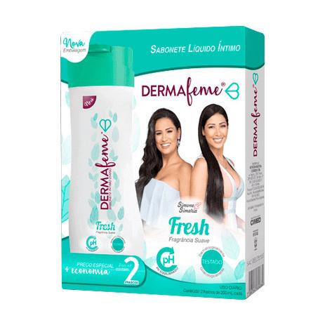 Kit Sabonete Intimo Dermafeme Fresh 200ml 2 Unidades Loprofar Menor preço em Kit Sabonete Intimo Dermafeme Fresh 200ml 2 Unidades Loprofar