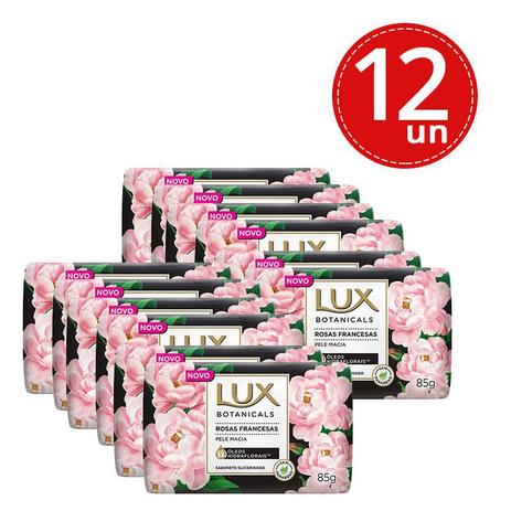 Kit Sabonete Lux Botanicals Rosas Francesas 85g - 12 Unidades Menor preço em Kit Sabonete Lux Botanicals Rosas Francesas 85g - 12 Unidades