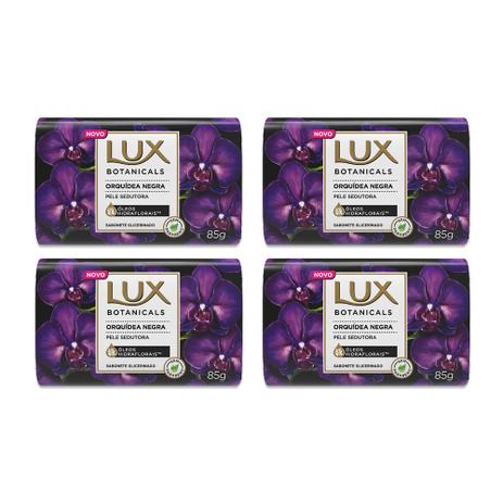 Kit Sabonete Lux Orquidea Negra 85g 4 unidades Menor preço em Kit Sabonete Lux Orquidea Negra 85g 4 unidades