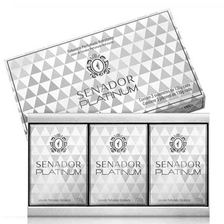 Kit Sabonete Senador Platinum Com 3 Unidades Menor preço em Kit Sabonete Senador Platinum Com 3 Unidades