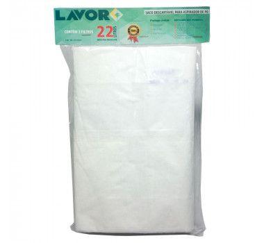 Kit Saco 22 Litros Descartável para Aspirador de Pó Lavor Menor preço em Kit Saco 22 Litros Descartável para Aspirador de Pó Lavor
