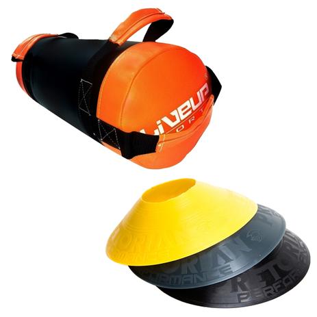 Kit Saco de Peso 5 Kg Core Bag LIVEUP LS3093-5 + 12 Half Cones Chapéu Chinês Pretorian HC-PP Menor preço em Kit Saco de Peso 5 Kg Core Bag LIVEUP LS3093-5 + 12 Half Cones Chapéu Chinês Pretorian HC-PP