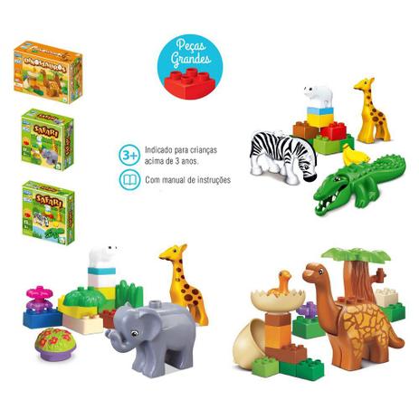 Kit Safari Brinquedo De Montar - Playcis Menor preço em Kit Safari Brinquedo De Montar - Playcis
