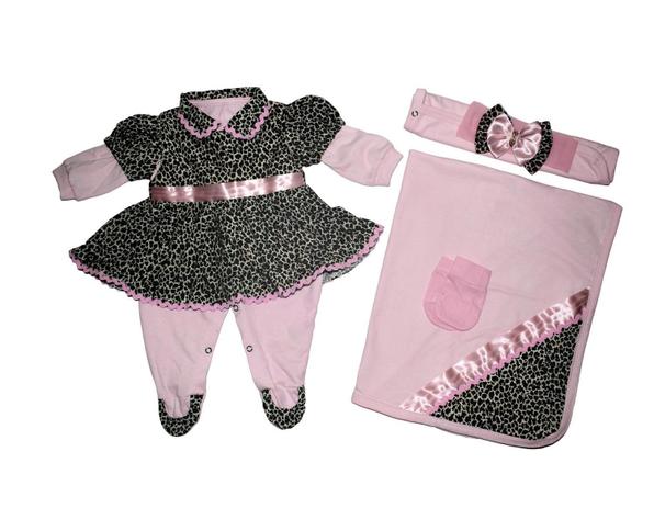 Kit Saida Maternidade Oncinha Charmosa Rosa Menina Bebe Nana Lobela Moda Infantil Magazine Luiza
