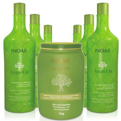 Kit Salão 3 Shampoo + 3 Condic + Máscara Argan Oil Inoar 1kg Menor preço em Kit Salão 3 Shampoo + 3 Condic + Máscara Argan Oil Inoar 1kg