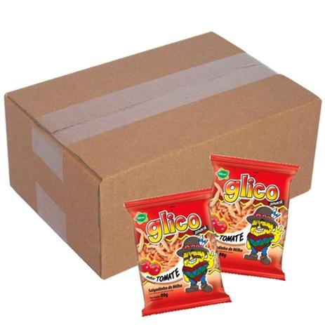 Kit Salgadinho Tomate Glico 80g c/20 - Ebicen Menor preço em Kit Salgadinho Tomate Glico 80g c/20 - Ebicen