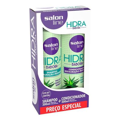 Kit Salon Line Shampoo e Condicionador Babosa - 300ml Menor preço em Kit Salon Line Shampoo e Condicionador Babosa - 300ml