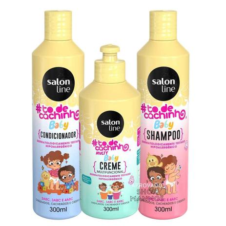 Kit Salon Line Todecachinho Multy Baby Shampoo Condicionador E Creme Kit De Tratamento Para Cabelos Magazine Luiza