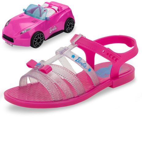 Kit sandália barbie + carro rosa grendene kids - 22166 - Sandália Infantil  - Magazine Luiza