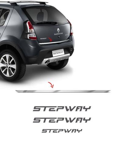 Kit Sandero Stepway Adesivos Grafite 2012 + Friso Traseiro - Sportinox Menor preço em Kit Sandero Stepway Adesivos Grafite 2012 + Friso Traseiro - Sportinox
