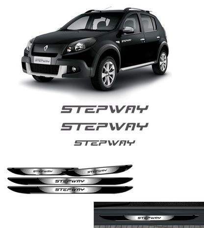 Kit Sandero Stepway Adesivos Grafite 2012 + Soleira Da Porta - Sportinox Menor preço em Kit Sandero Stepway Adesivos Grafite 2012 + Soleira Da Porta - Sportinox