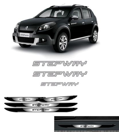 Kit Sandero Stepway Adesivos Prata 2012 + Soleira Da Porta - Sportinox Menor preço em Kit Sandero Stepway Adesivos Prata 2012 + Soleira Da Porta - Sportinox