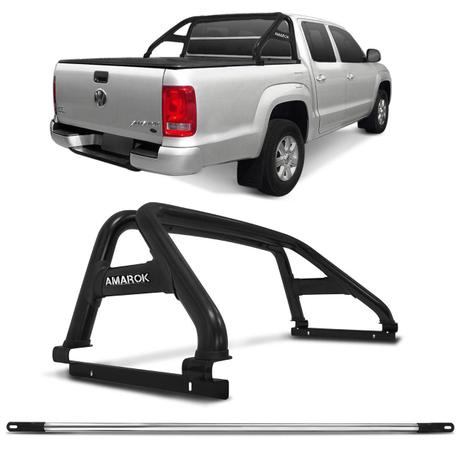 Kit Santo Antônio Duplo Track Amarok 2010 a 2019 Preto + Grade de Vidro Vigia ST-R Cromado Menor preço em Kit Santo Antônio Duplo Track Amarok 2010 a 2019 Preto + Grade de Vidro Vigia ST-R Cromado