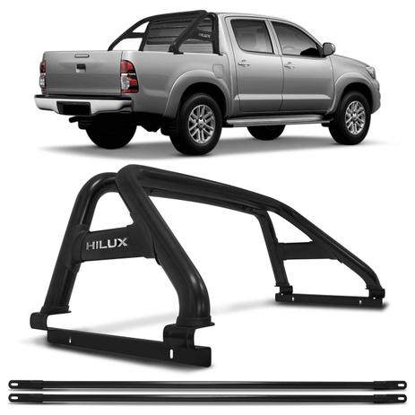 Kit Santo Antônio Duplo Track Hilux 05 a 15 CD Preto + Grade Vigia de Vidro Modelo Duplo Menor preço em Kit Santo Antônio Duplo Track Hilux 05 a 15 CD Preto + Grade Vigia de Vidro Modelo Duplo