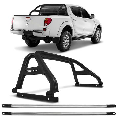 Kit Santo Antônio Duplo Track L200 Triton 07 a 16 CD Preto + Grade Vidro Vigia Cromada Modelo Duplo Menor preço em Kit Santo Antônio Duplo Track L200 Triton 07 a 16 CD Preto + Grade Vidro Vigia Cromada Modelo Duplo