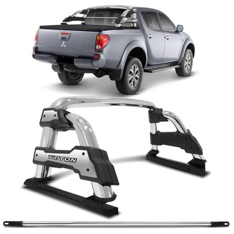 Kit Santo Antonio Simples Track ST-R L200 Triton 07 a 16 CD Cromado + Grade de Vidro Vigia Menor preço em Kit Santo Antonio Simples Track ST-R L200 Triton 07 a 16 CD Cromado + Grade de Vidro Vigia